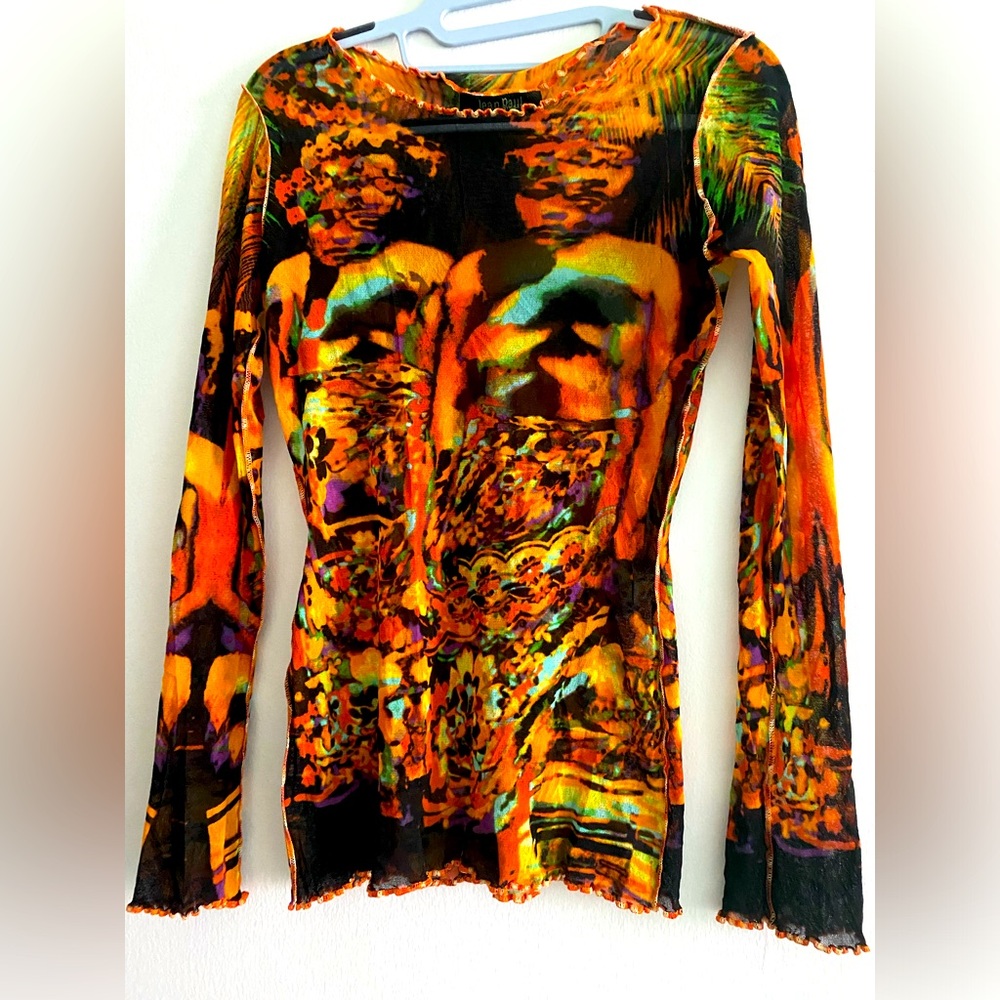 JEAN PAUL GAULTIER MAILLE MESH TOP, LONG SLEAVES, Size M/L